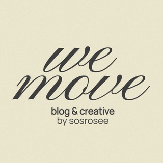 Логотип @wemoverose - we move | blog & creative