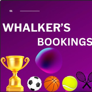 Логотип @whalkersbookings - WHALKER’s BOOKINGS⚽️🏀🎾🏓