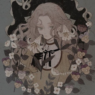 Логотип @woodelfanime - квіточки авторки. 🌾