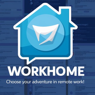 Логотип @workhome - Фриланс. Вакансии. Удалённая работа. WorkHome