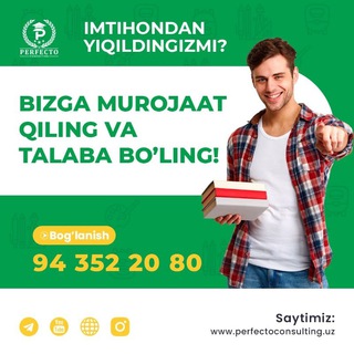 Логотип @xorijda_talim_pc - TALABA BO'LING | Perfecto consulting